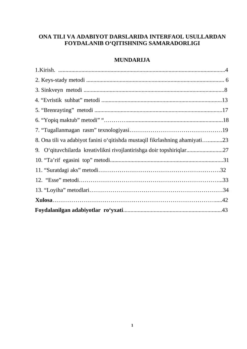 ONA TILI VA ADABIYOT DARSLARIDA INTERFAOL USULLARDAN 1