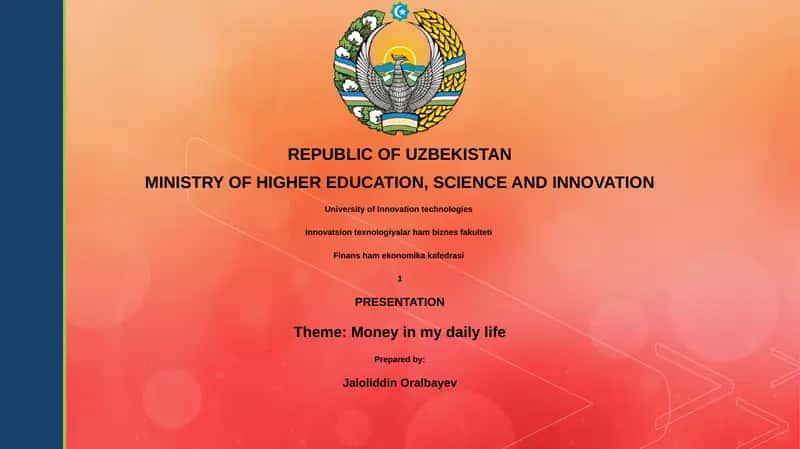 Money in my daily life 1