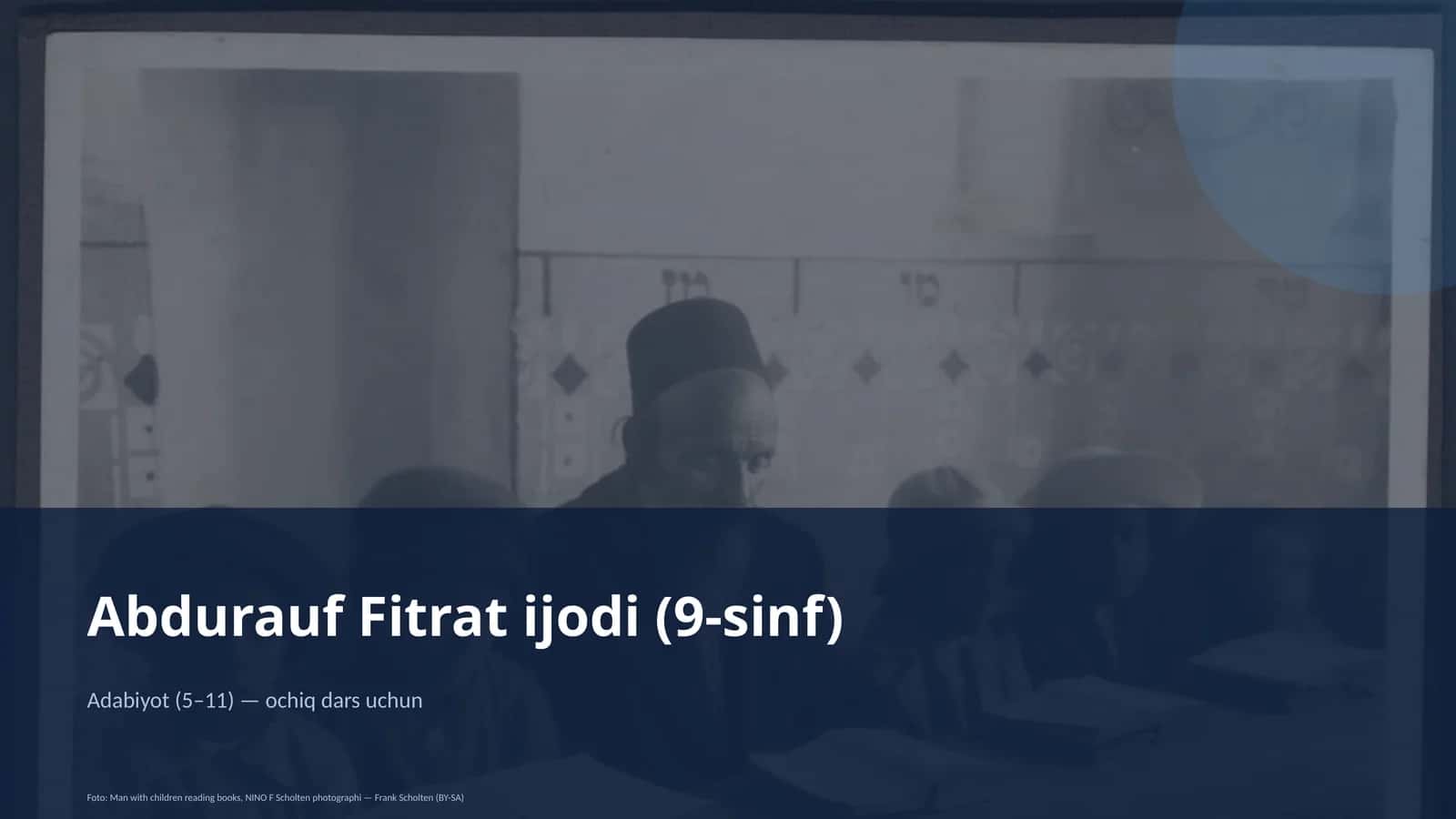 Abdurauf Fitrat ijodi (9-sinf) 1