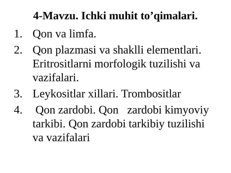 Ichki muhit to’qimalari 1