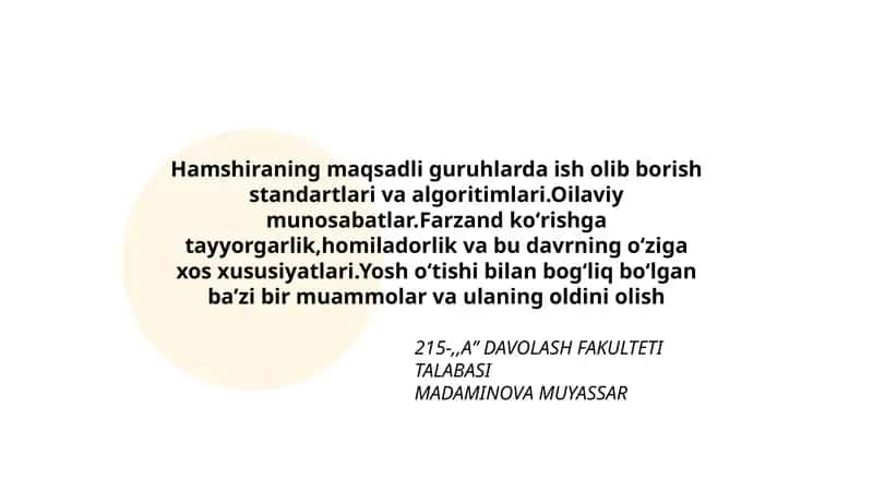 Aʼʼ DAVOLASH FAKULTETI TALABASI 1