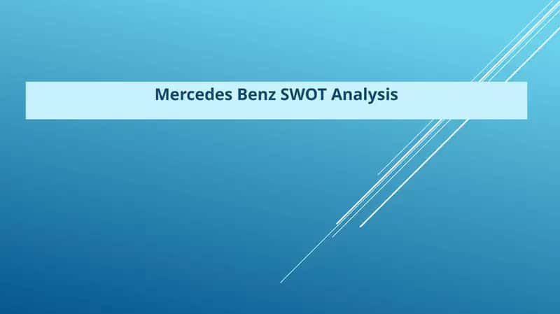 Mercedes Benz SWOT Analysis 1