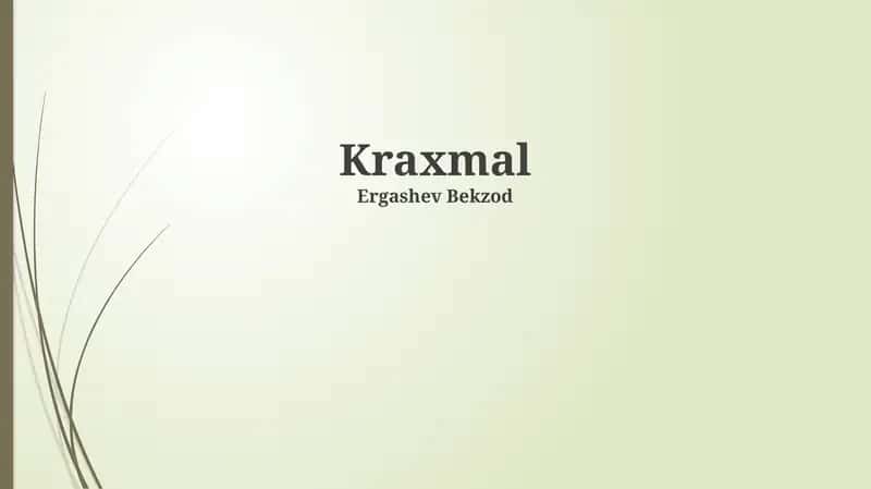 Kraxmal 1
