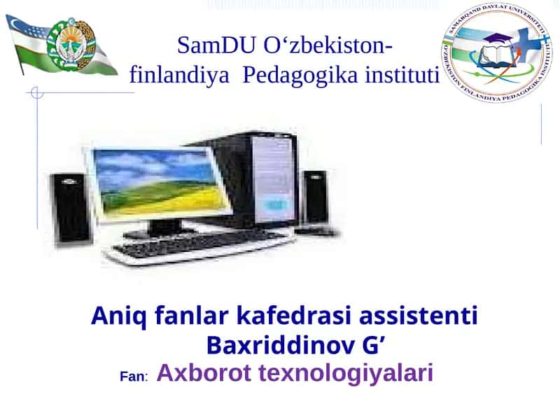 "AT" faniga kirish 1