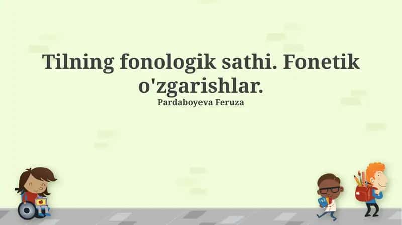 Tilning fonologik sathi 1