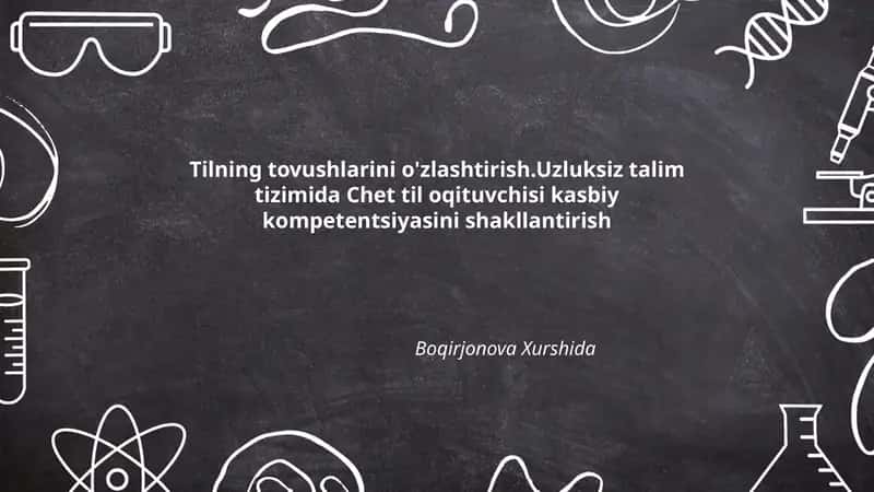 Tilning tovushlarini o'zlashtirish 1