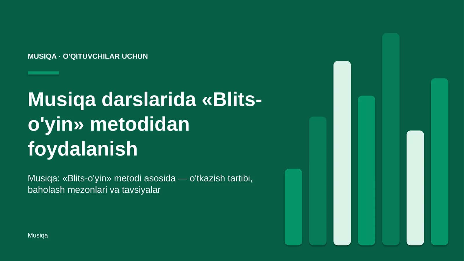 musiqa darslarida blits o'yin metodidan foydalanish 9786 1