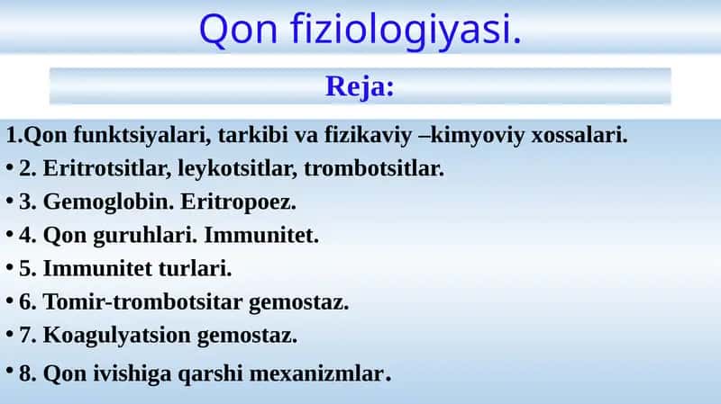 Qonfiziologiyasi 1