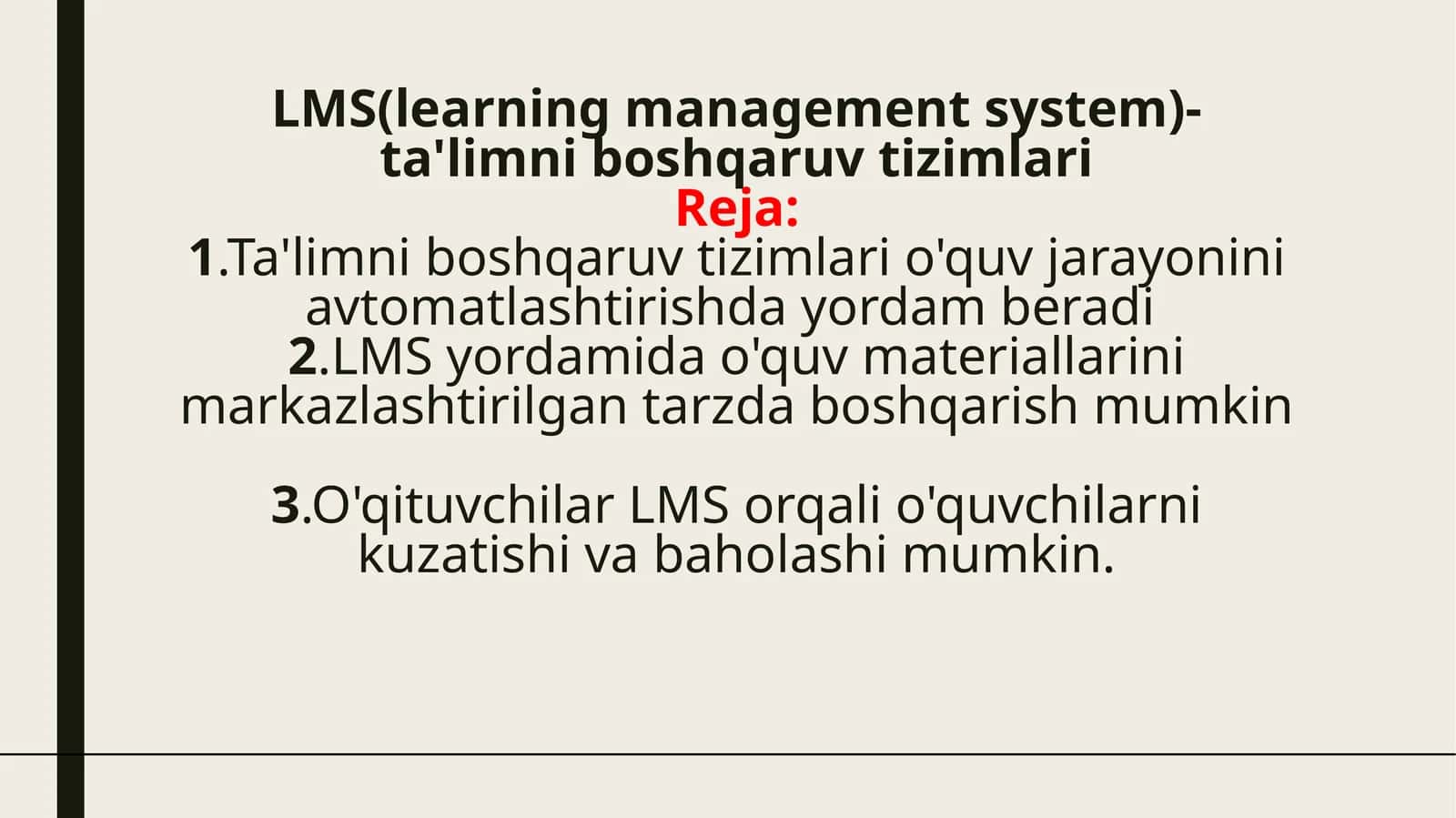 LMS(learning management system)-ta'limniboshqaruvtizimlari 1