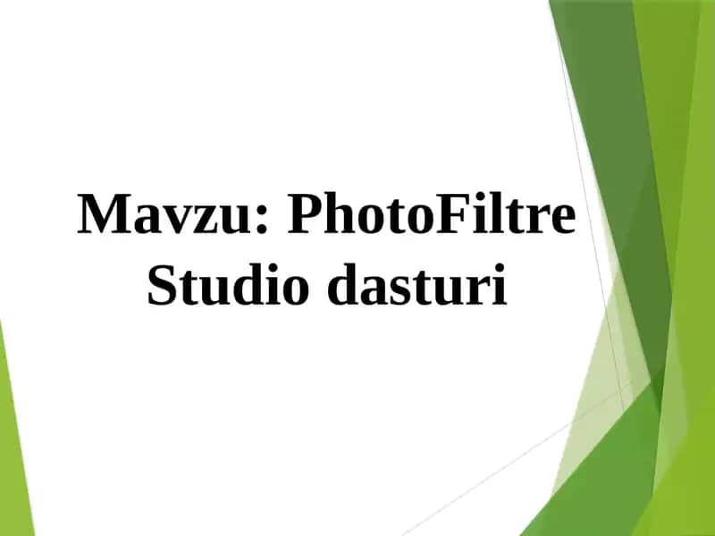 PhotoFiltre Studio dasturi 1
