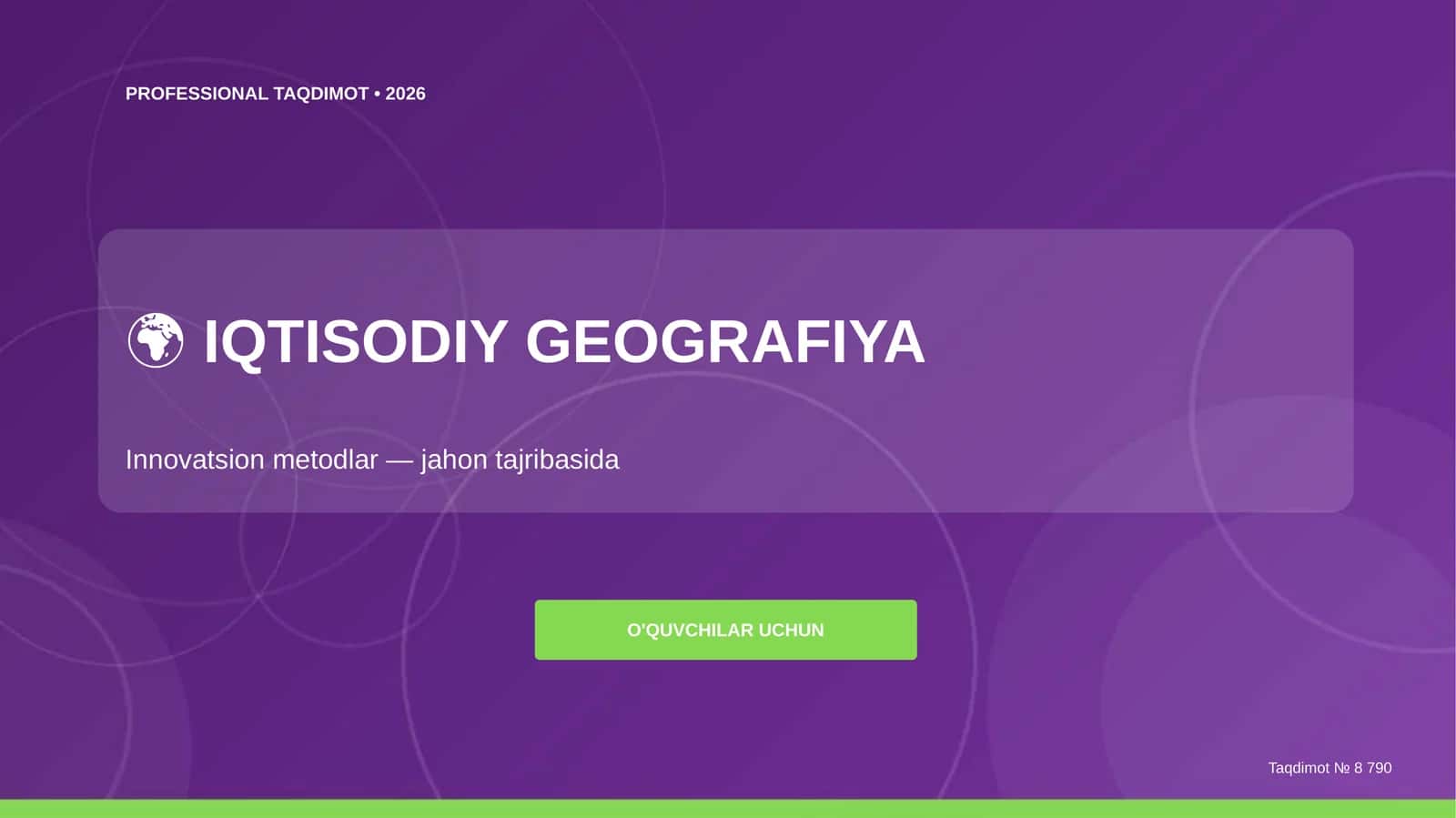 IQTISODIY GEOGRAFIYA 1