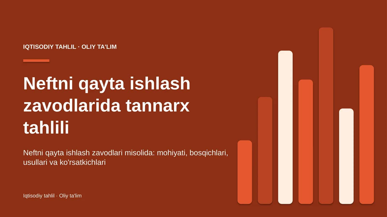 neftni qayta ishlash zavodlarida tannarx tahlili 8758 1