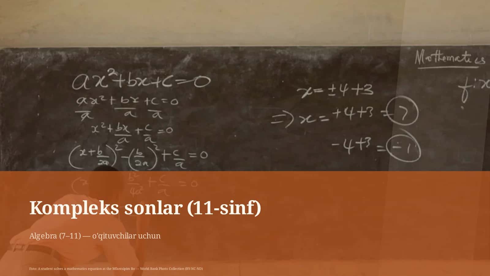 Kompleks sonlar (11-sinf) 1