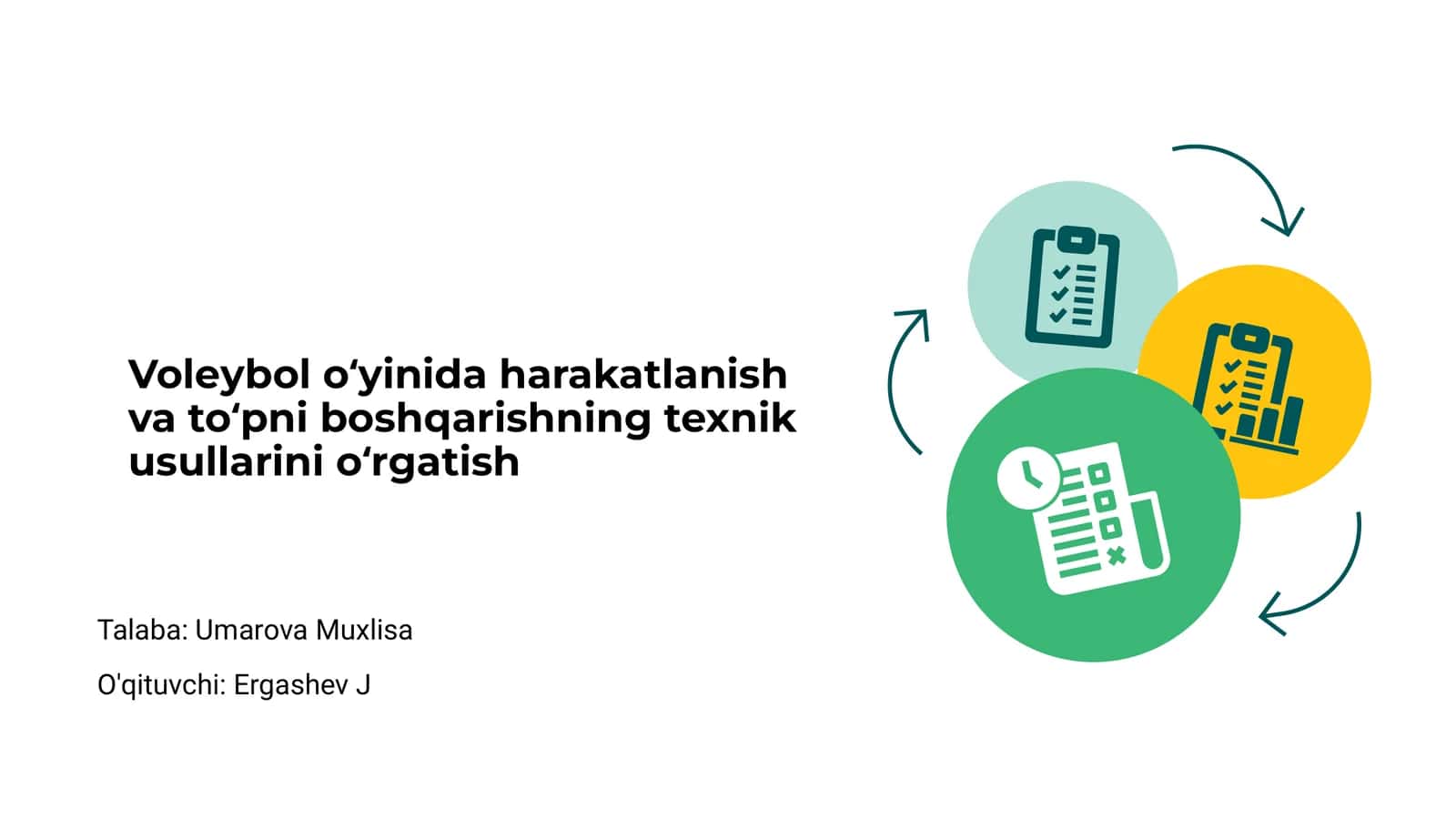 Voleybol oʻyinida harakatlanish va toʻpni boshqarishning texnik usullarini oʻrgatish 1