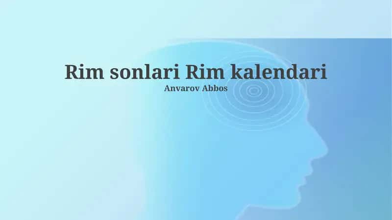 Rim sonlari Rim kalendari 1