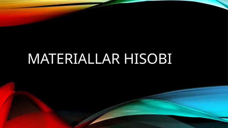 Materiallarhisobi 1