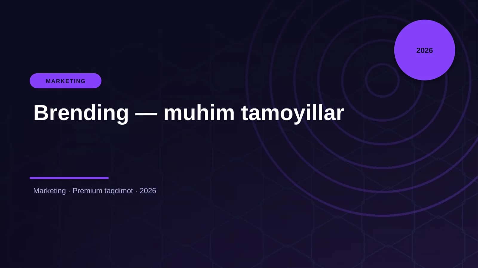 Brending — muhim tamoyillar 1