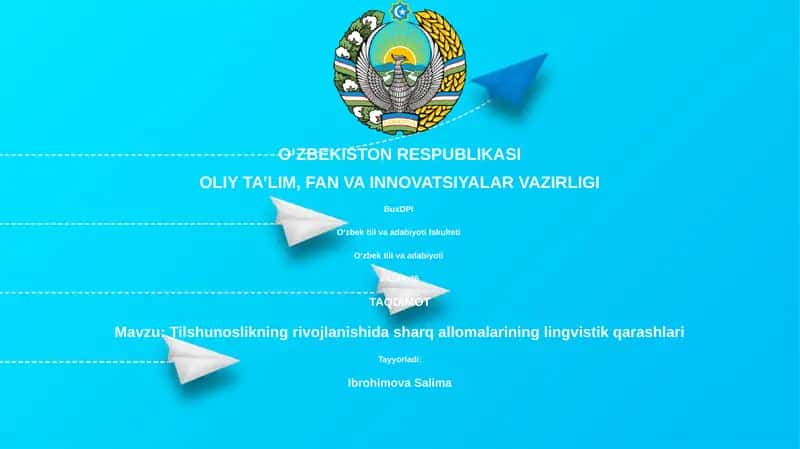 Tilshunoslikning rivojlanishida sharq allomalarining lingvistik qarashlari 1