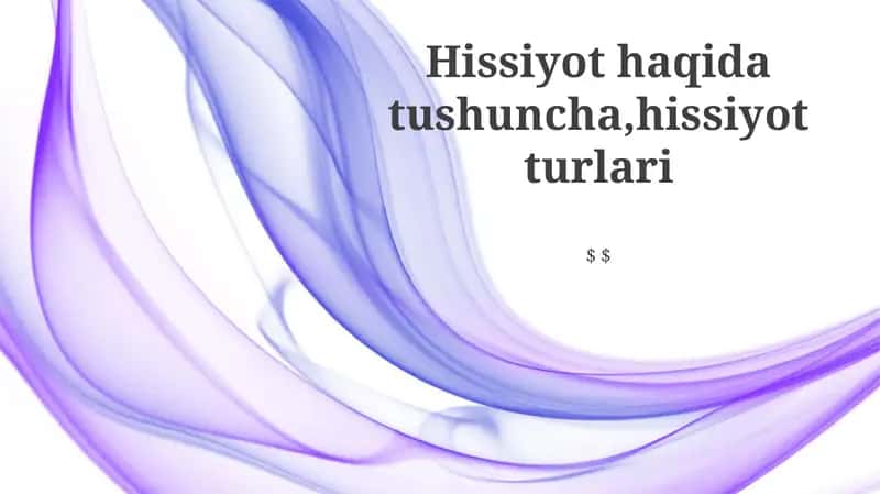 Hissiyot turlari 1