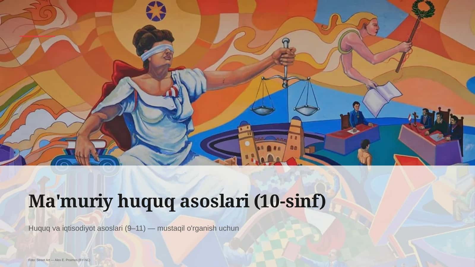 Ma'muriy huquq asoslari (10-sinf) 1