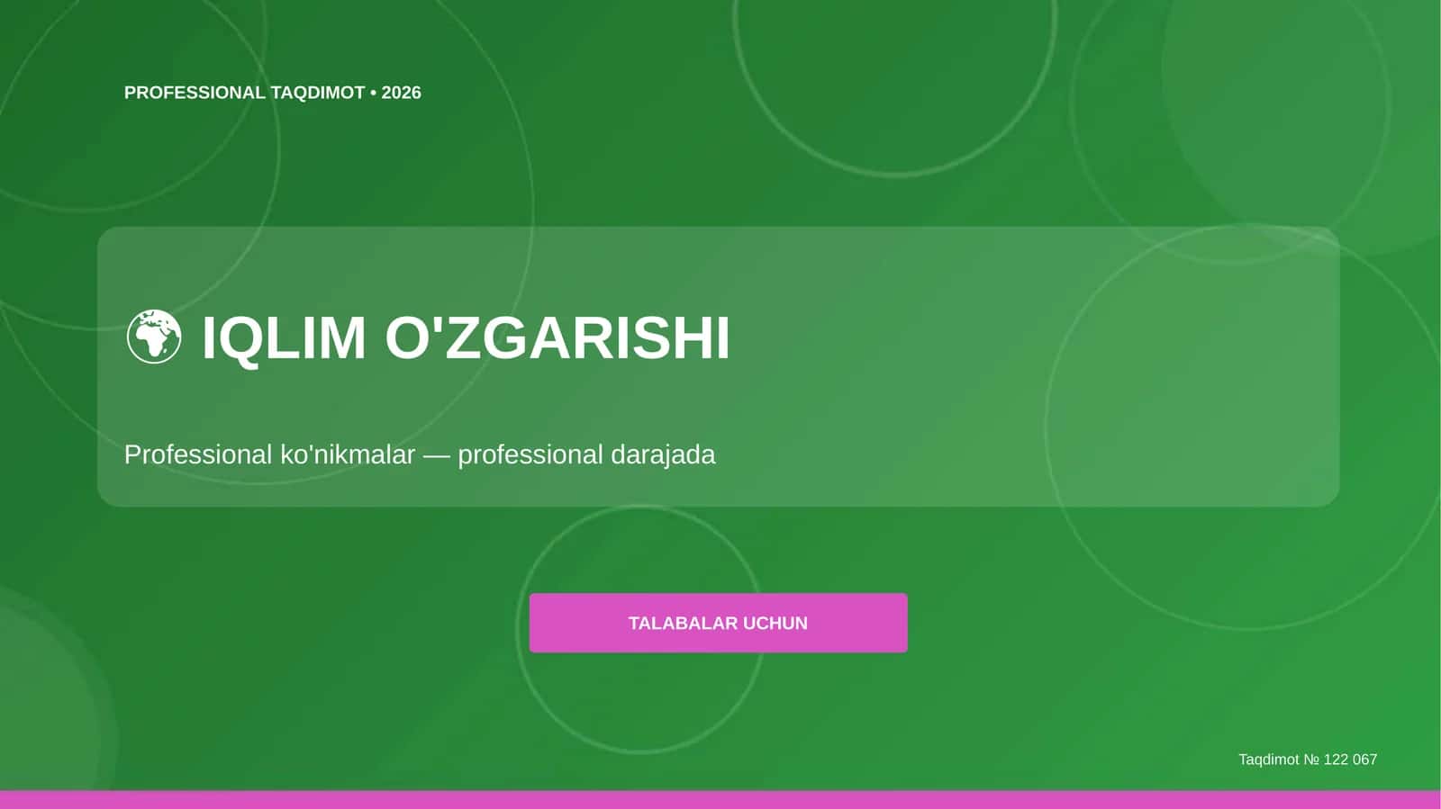 IQLIM O'ZGARISHI Professional Taqdimot 2026 1