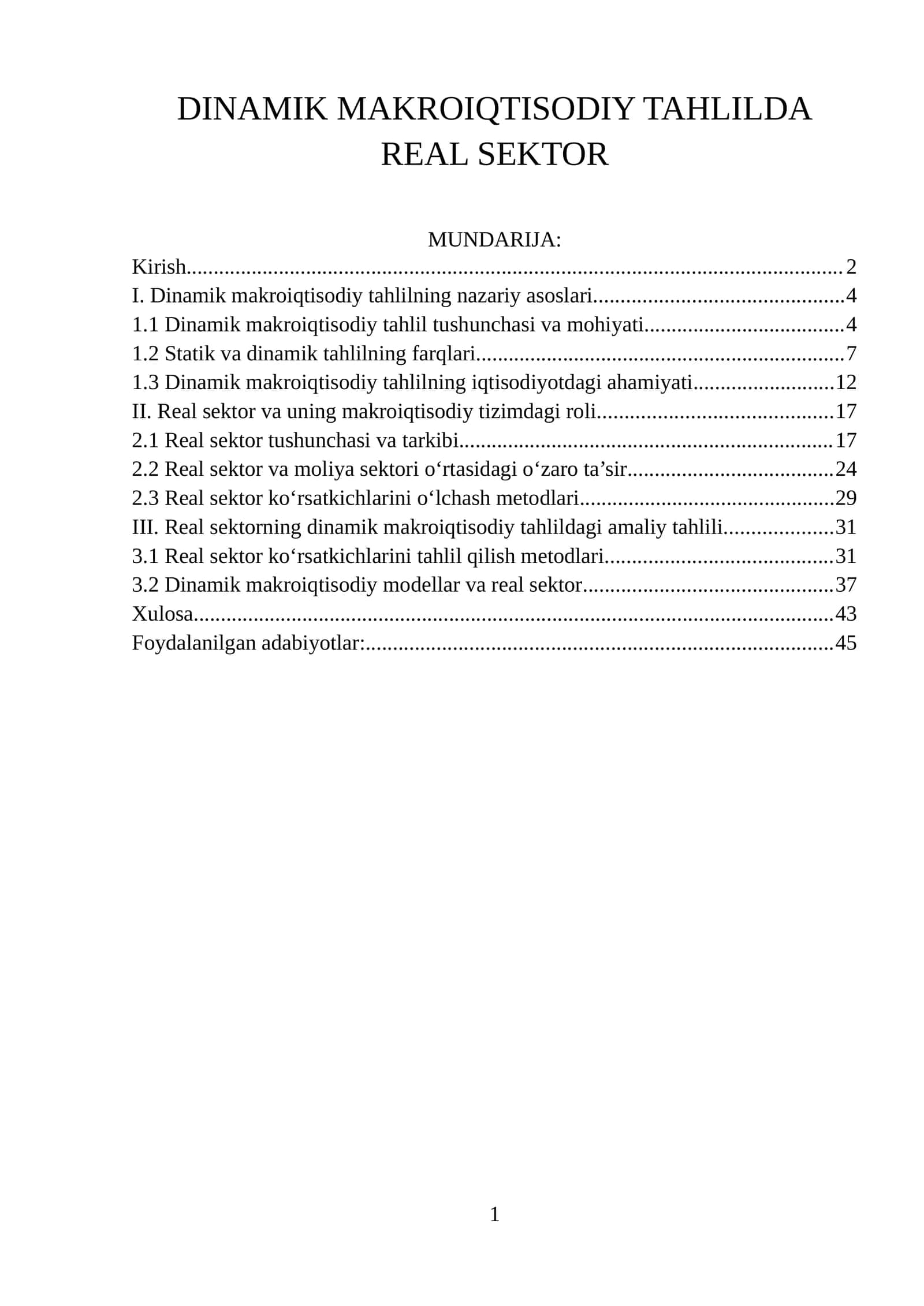 DINAMIK MAKROIQTISODIY TAHLILDA REAL SEKTOR 1
