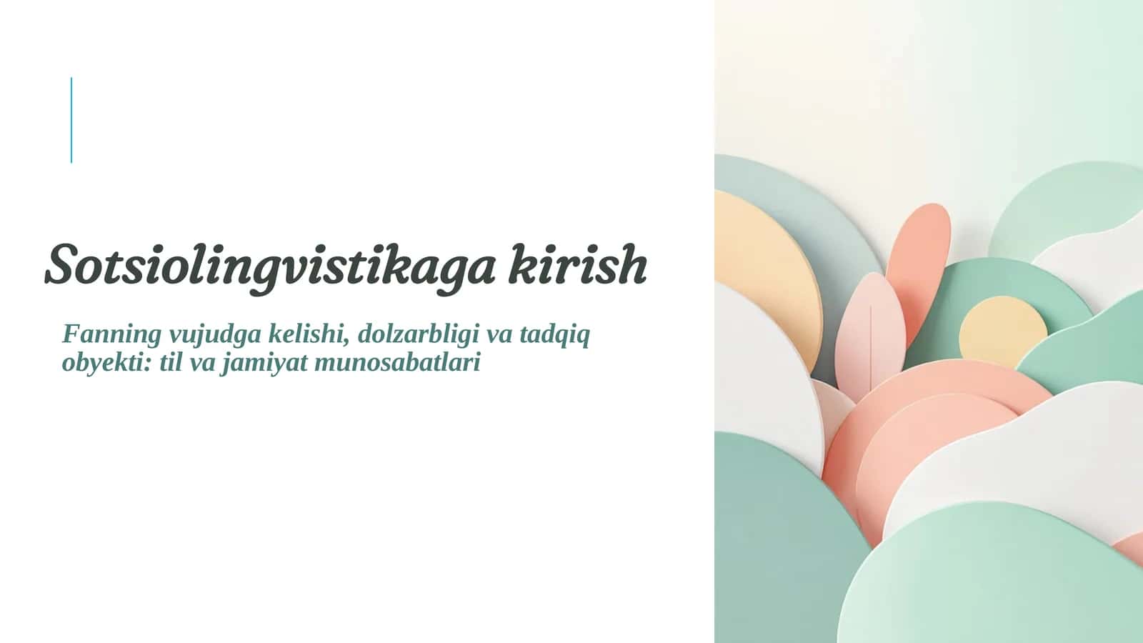 Sotsiolingvistikaga kirish 1