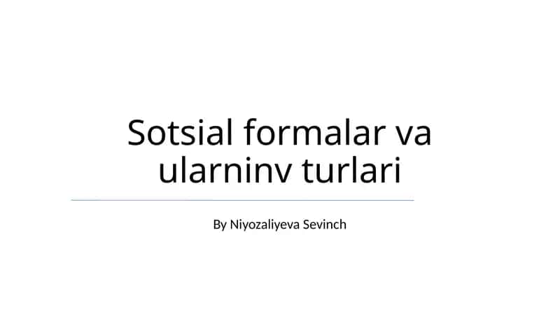 Ijtimoiy shakllarning o'zaro ta'siri 1