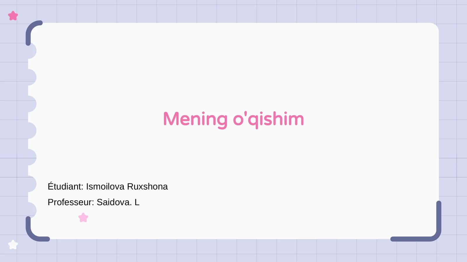 Mening o'qishim 1