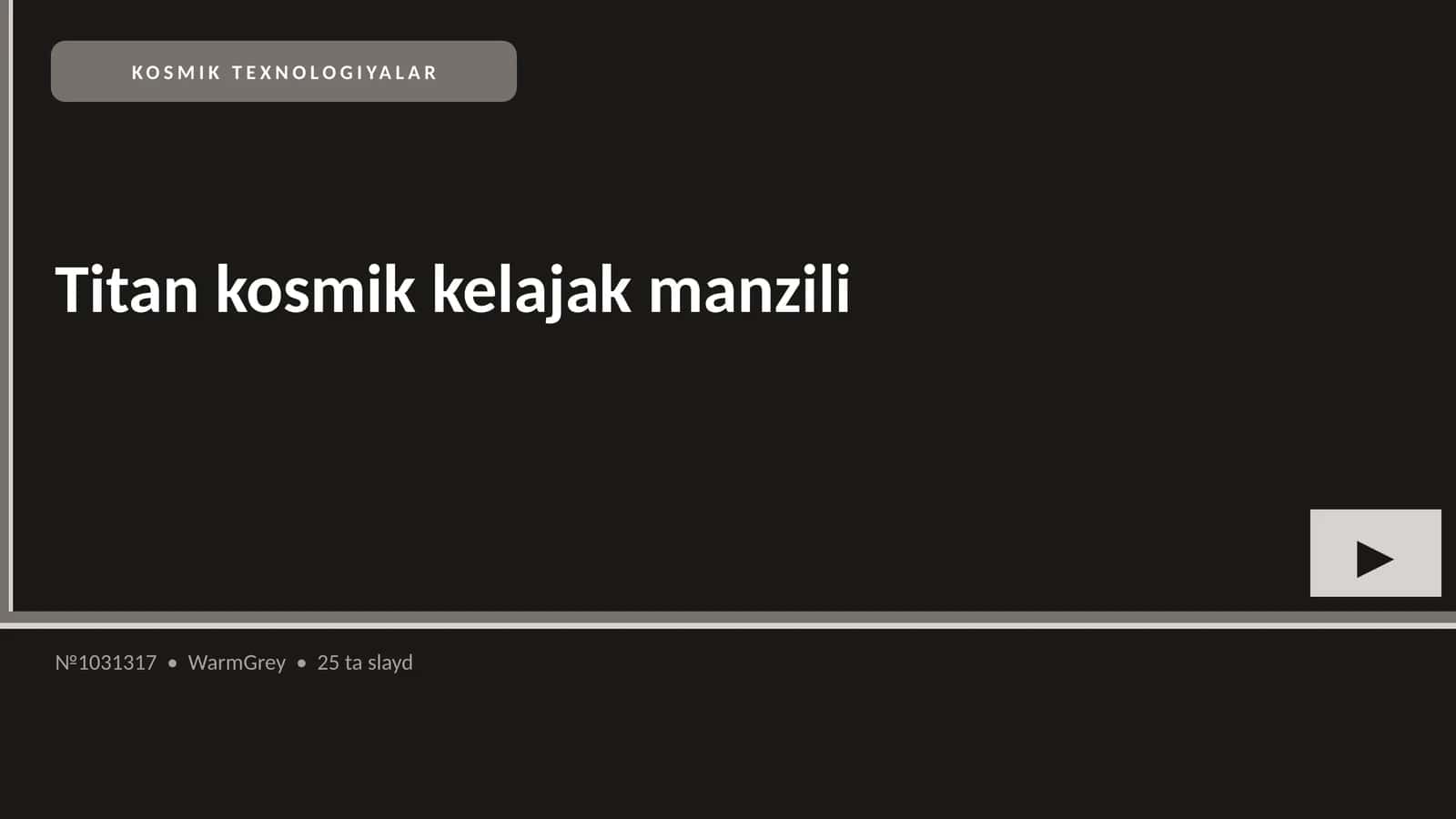 Titan kosmik kelajak manzili 1