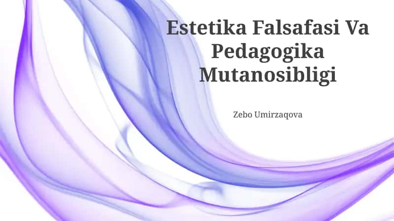 Estetika Falsafasi Va Pedagogika Mutanosibligi 1