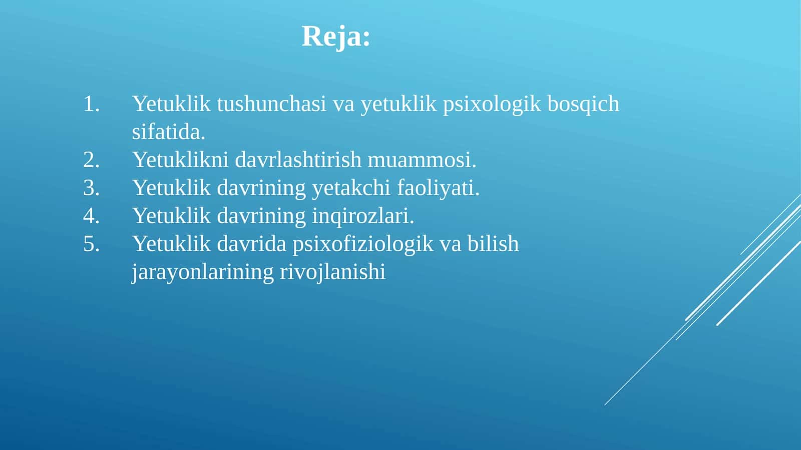 yetuklik davri 1