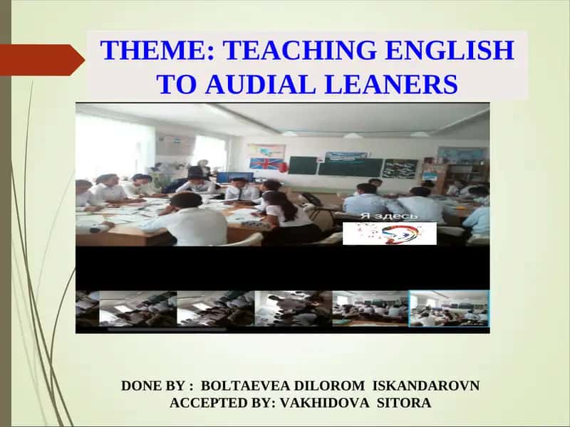 Teaching English to Audial Learners 1