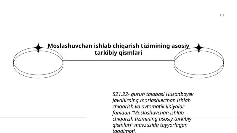 Moslashuvchan ishlab chiqarish tizimining asosiy tarkibiy qismlari 1