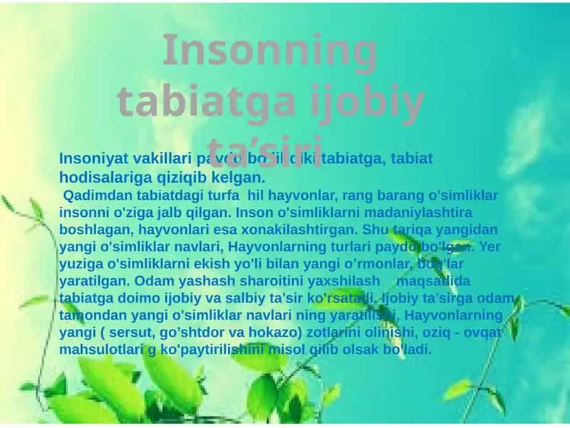 O'simliklar va hayvonlar 1