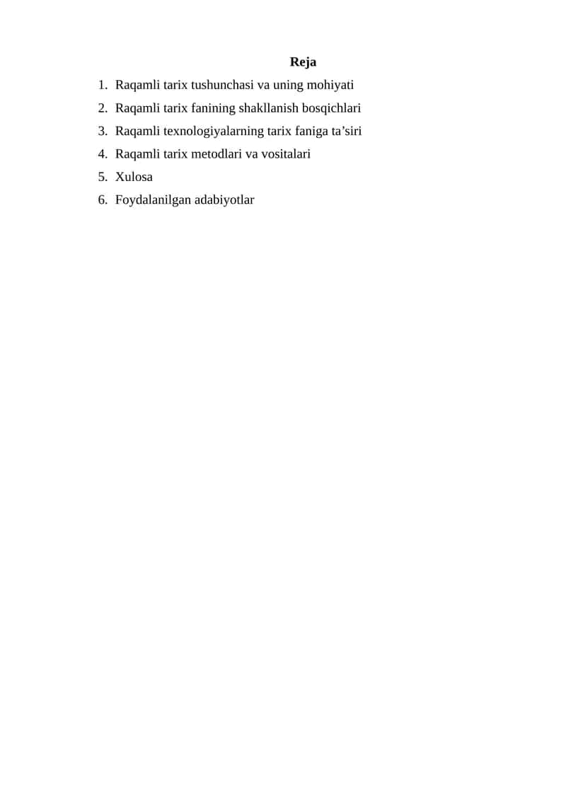 Raqamli tarix fanining shakllanishi va taraqqiyoti 1