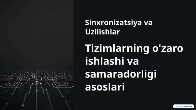 Sinxronizatsiya va Uzilishlar 1