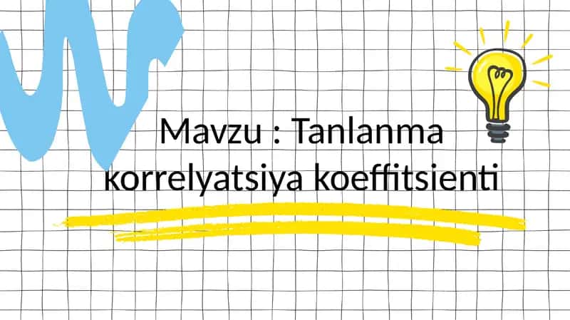 Korrelyatsiya koeffitsienti 1