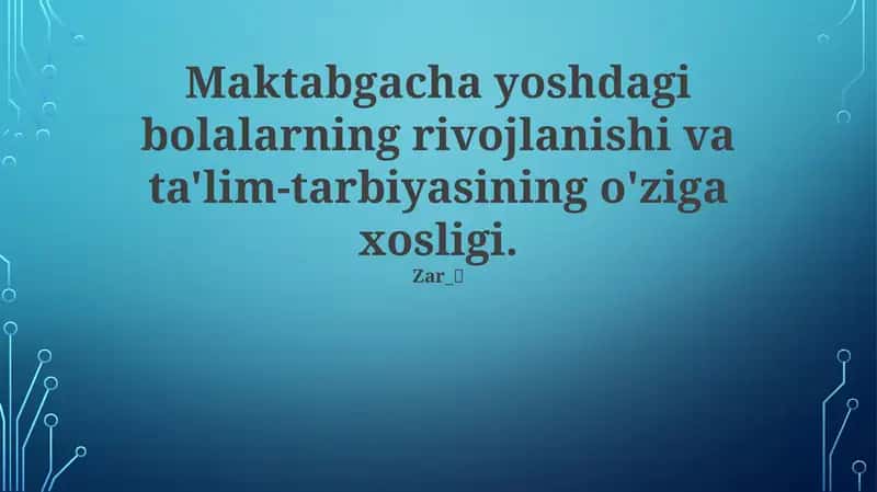 Kognitiv rivojlanish 1
