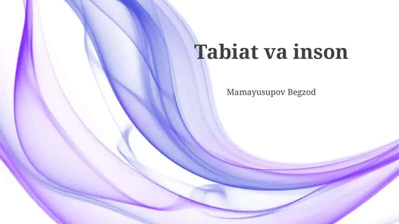Tabiat va inson 1