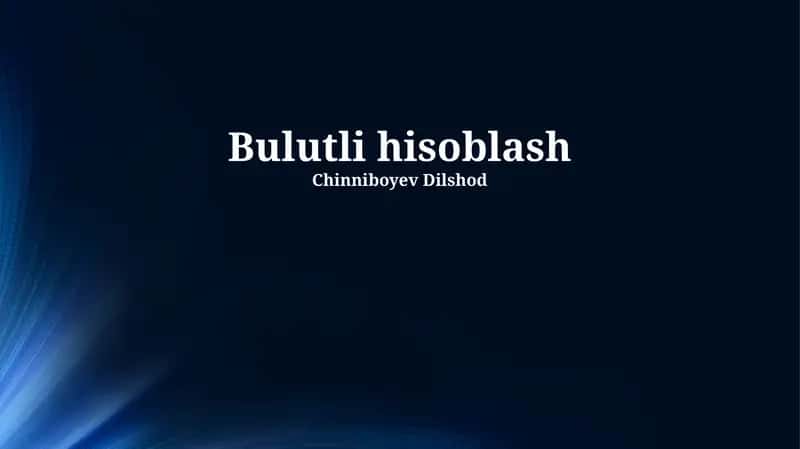 Bulutli Hisoblash 1