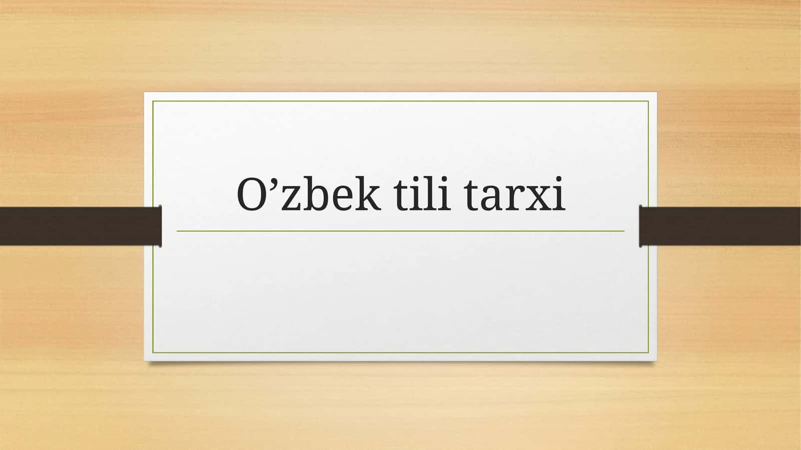 O’zbek tili tarxi 1