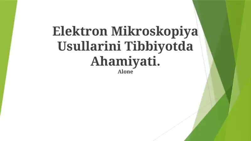 Elektron Mikroskopiya Usullarini Tibbiyotda Ahamiyati 1