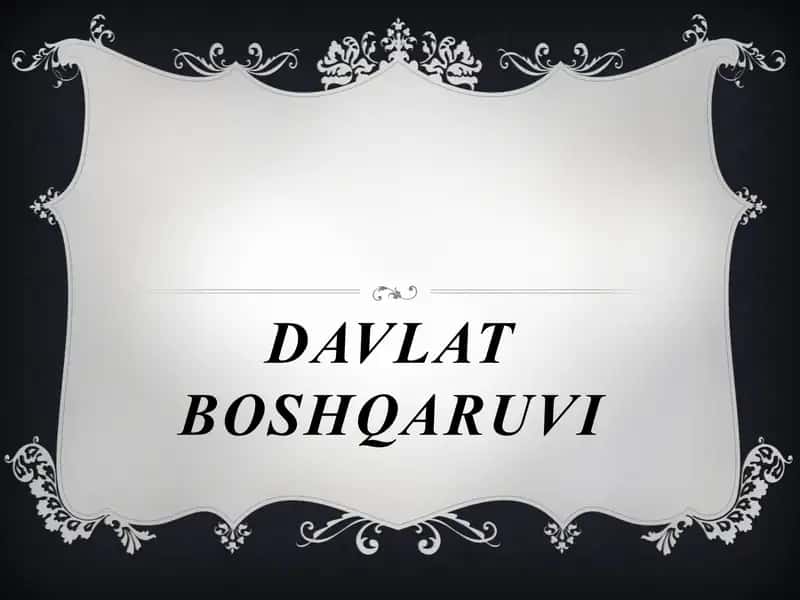 Davlatboshqaruvi 1