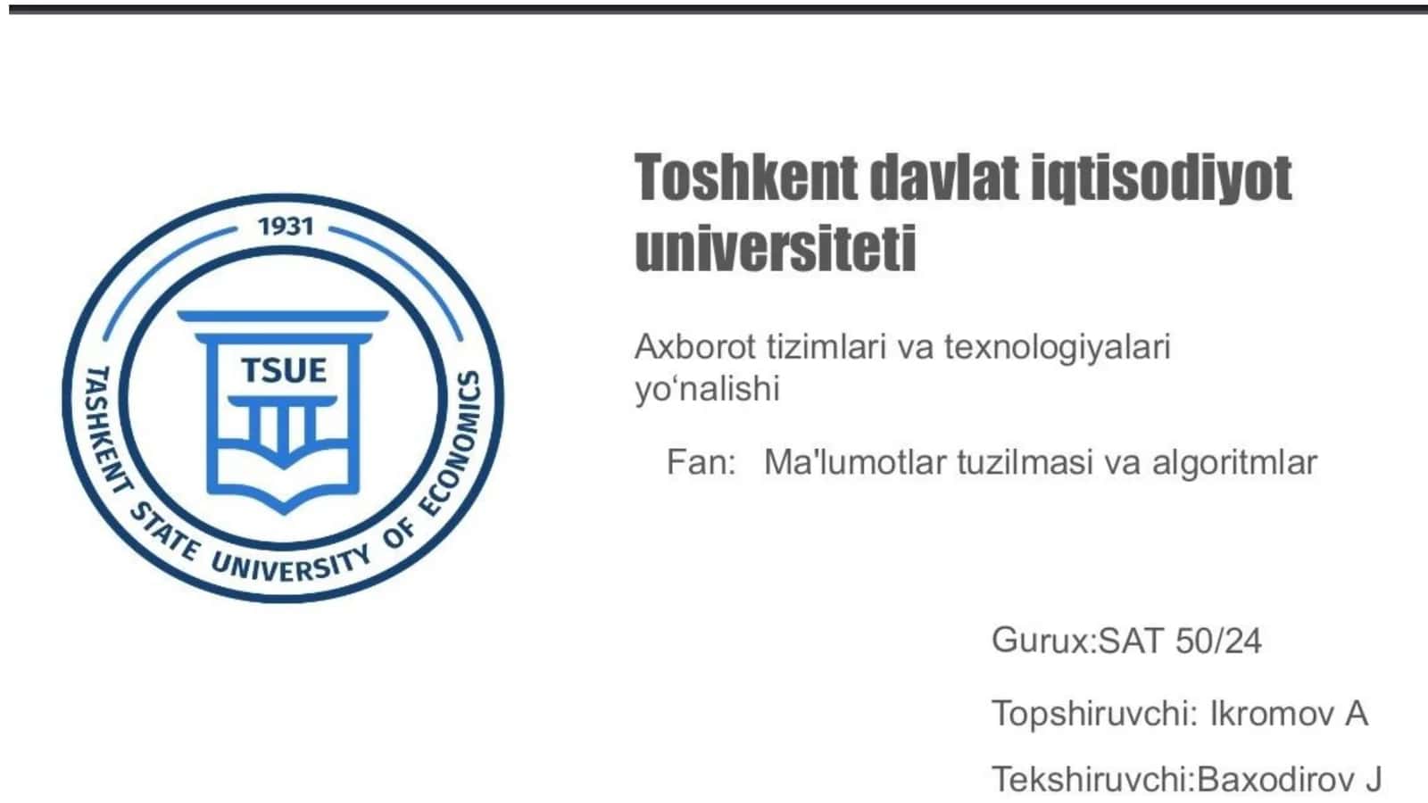 Maʼlumotlarni qidirish algoritmlari 1