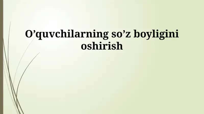 Lug'at boyligini oshirish 1