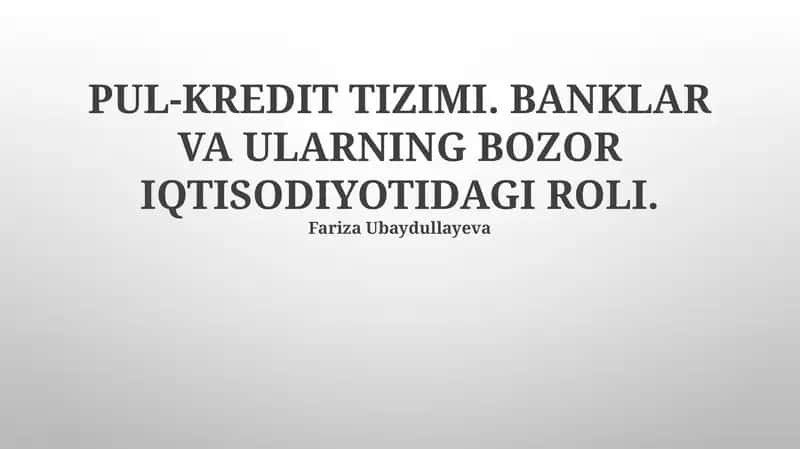 Kredit Tizimi: Ta'rif va Asosiy Tushunchalar 1