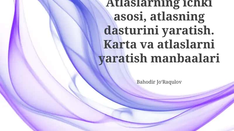 Atlas dasturini yaratish 1