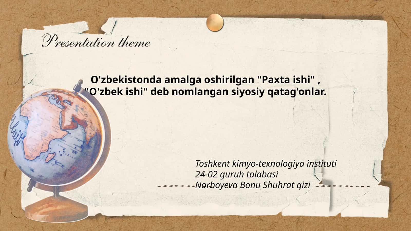 Paxta ishi va O'zbek ishi 1