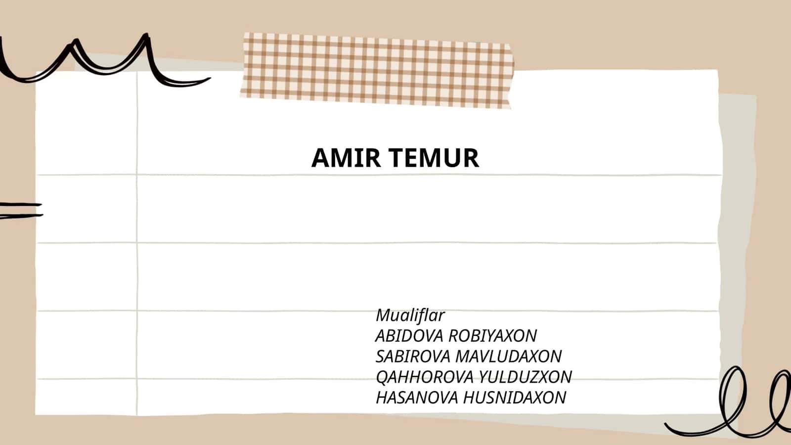 Amir Temurning hayoti va oilaviy kelib chiqishi 1
